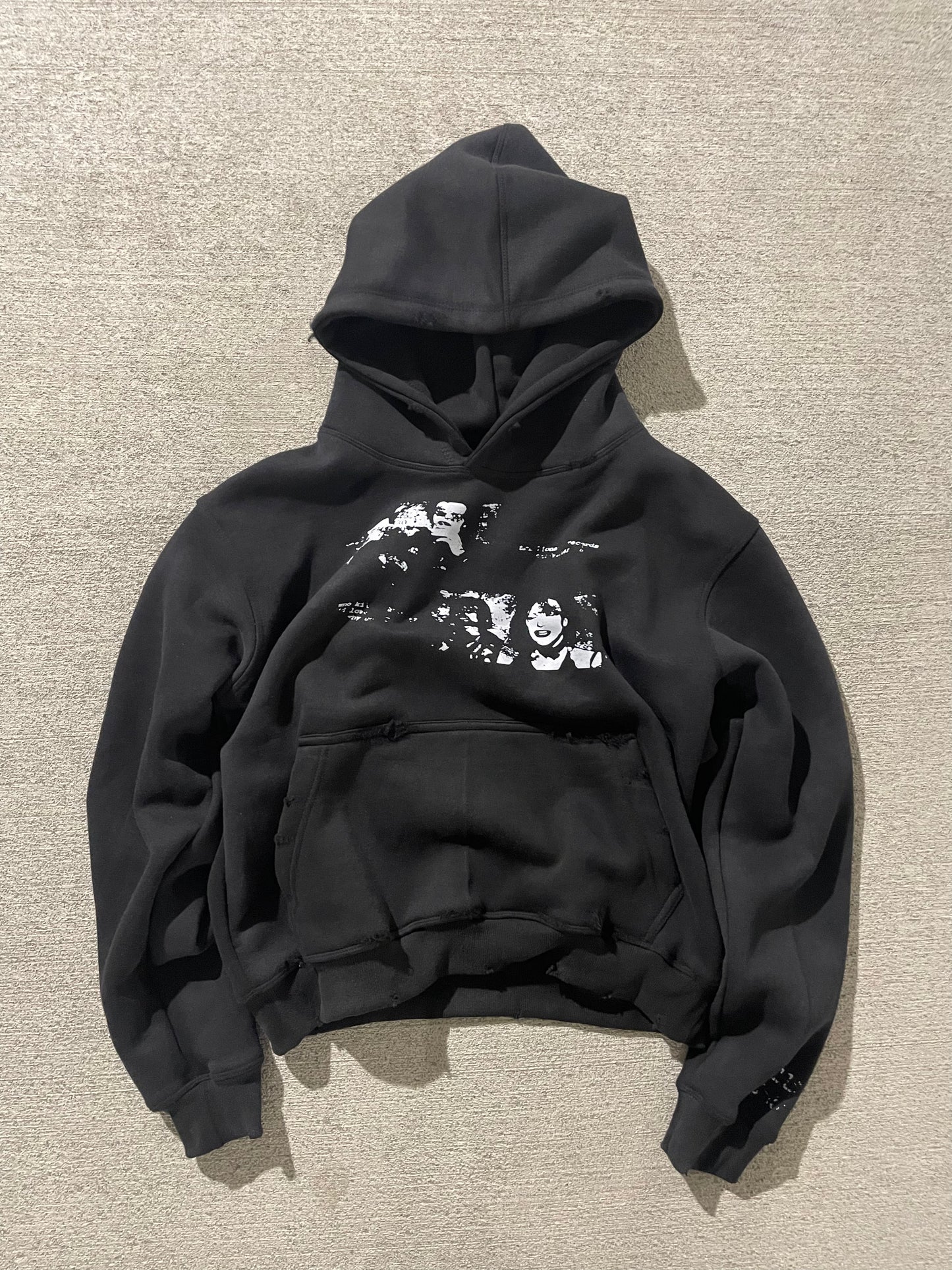 LOVE KILLS HOODIE (DISTRESSED)