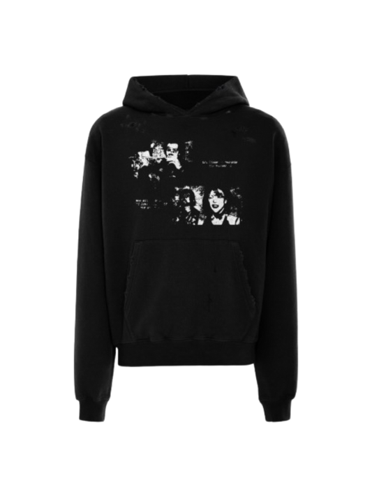 LOVE KILLS HOODIE (DISTRESSED)